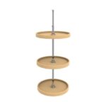 (3) Shelf Wood Classic Full Circle Wall Lazy Susan