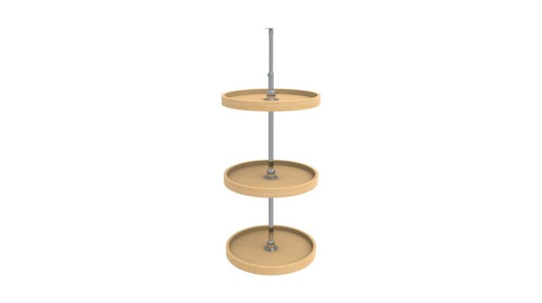 (3) Shelf Wood Classic Full Circle Wall Lazy Susan