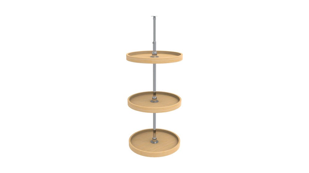 (3) Shelf Wood Classic Full Circle Wall Lazy Susan (3) Shelf Wood Classic Full Circle Wall Lazy Susan