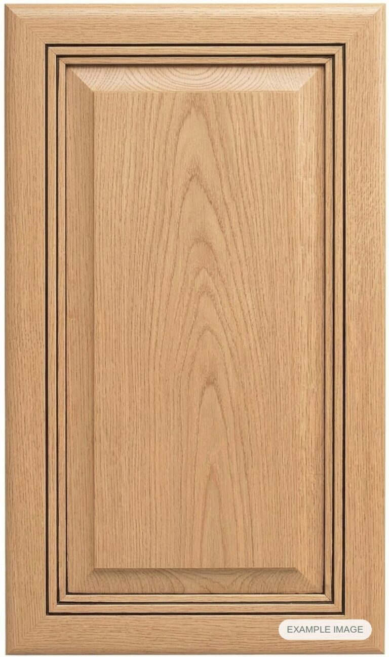 Ellen cabinet door in unfinished White Oak, made to size