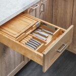 Combination Knife Holder/Cutting Board Drawer