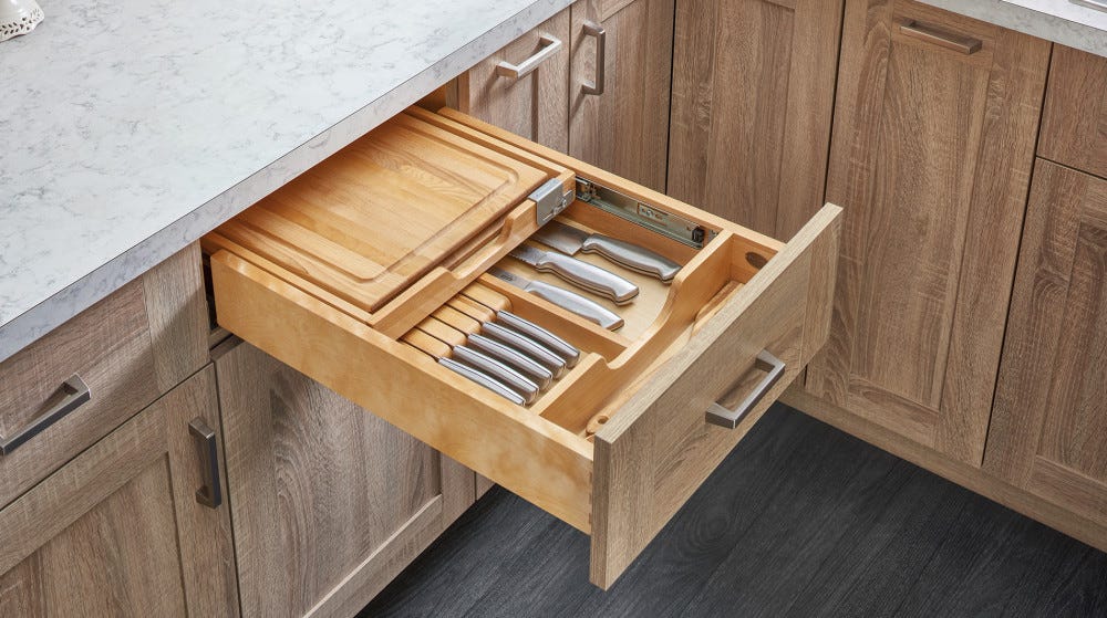 Combination Knife Holder/Cutting Board Drawer Combination Knife Holder/Cutting Board Drawer