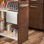 Contemporary Base Cabinet Pullout w/ Knife Block and Utensil Bin