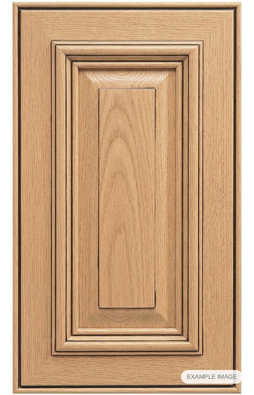 Florence cabinet door - White Oak Florence cabinet door in unfinished White Oak, made to size