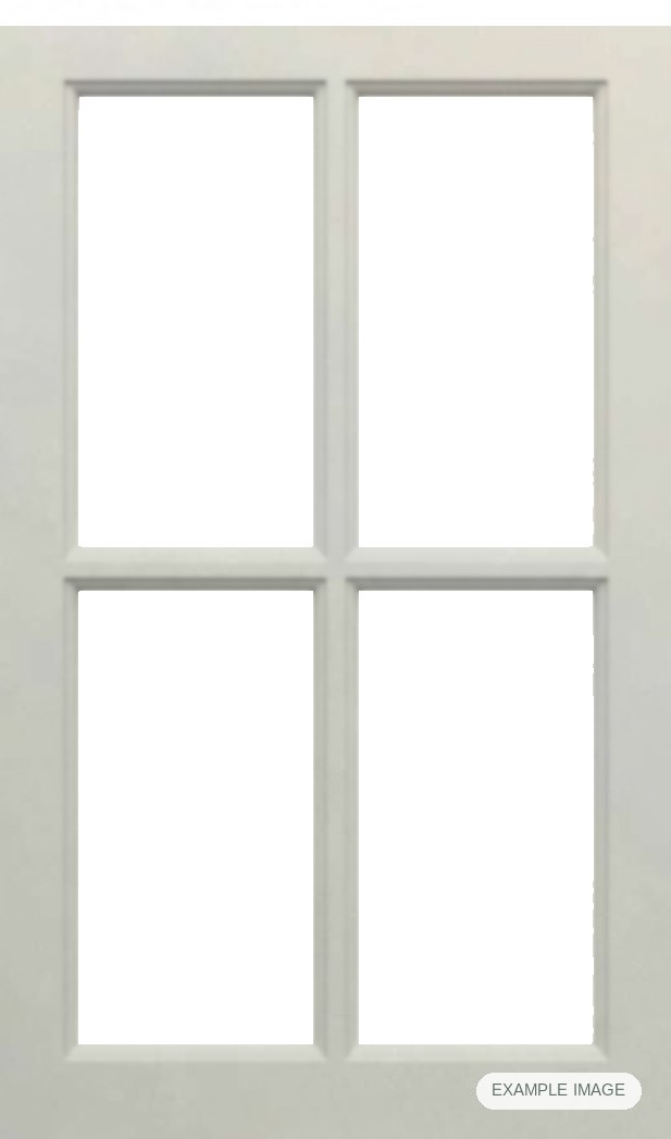 Hopi Square (4 Lites) thermofoil cabinet door in Fashion Grey, made to your sizes