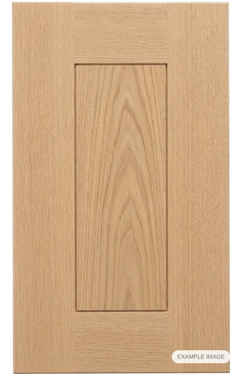 Madrid cabinet door in unfinished White Oak, made to size