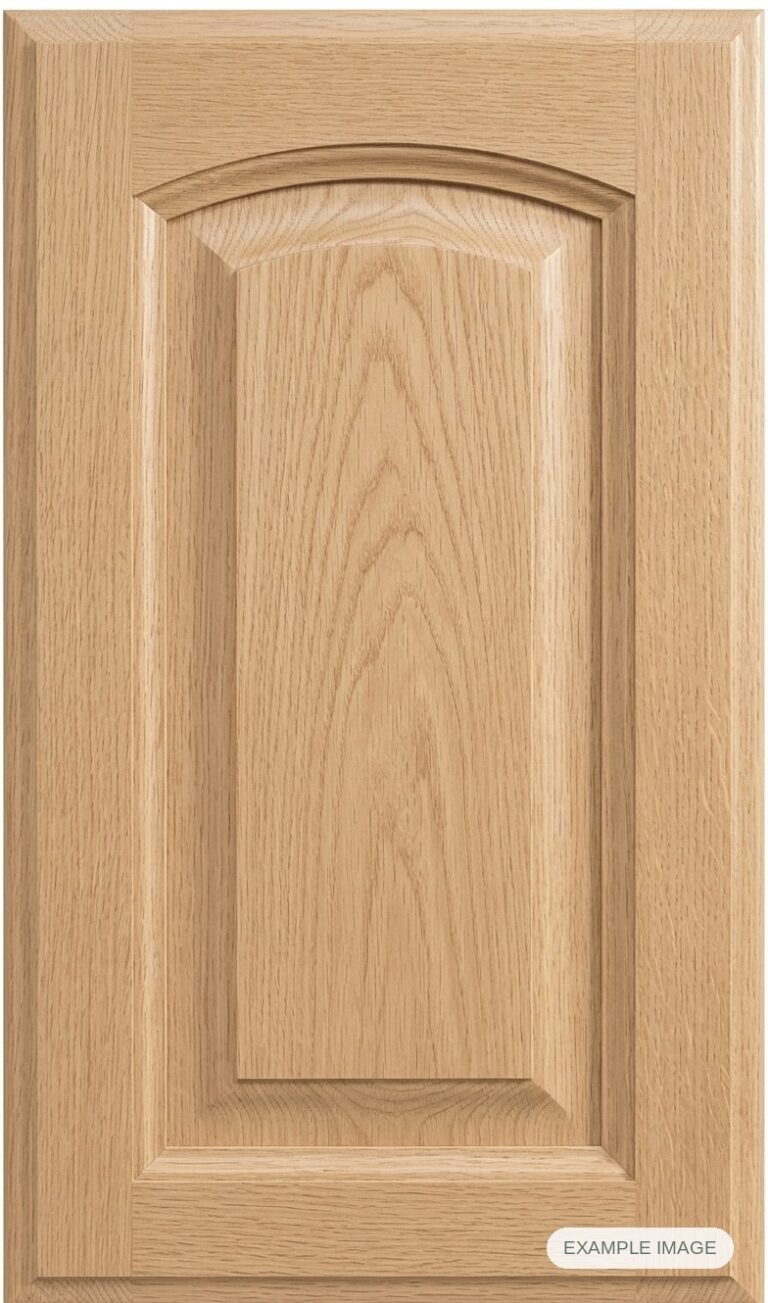 Merlot cabinet door in unfinished White Oak, made to size