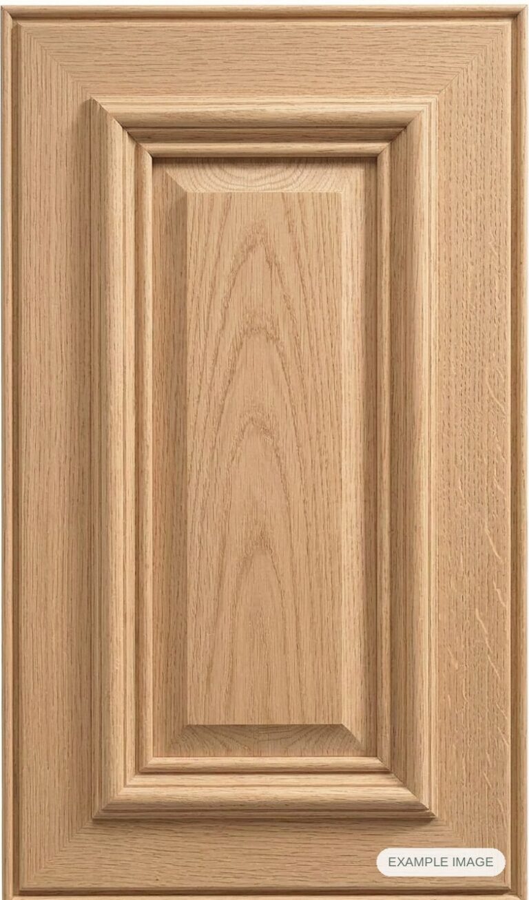 Milano cabinet door in unfinished White Oak, made to size