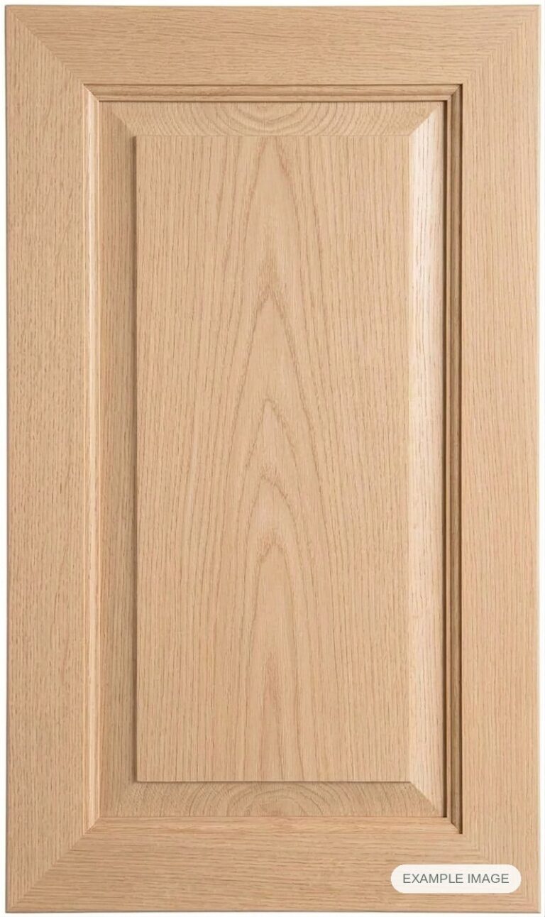 Mitered #1 Inset cabinet door in unfinished White Oak, made to size