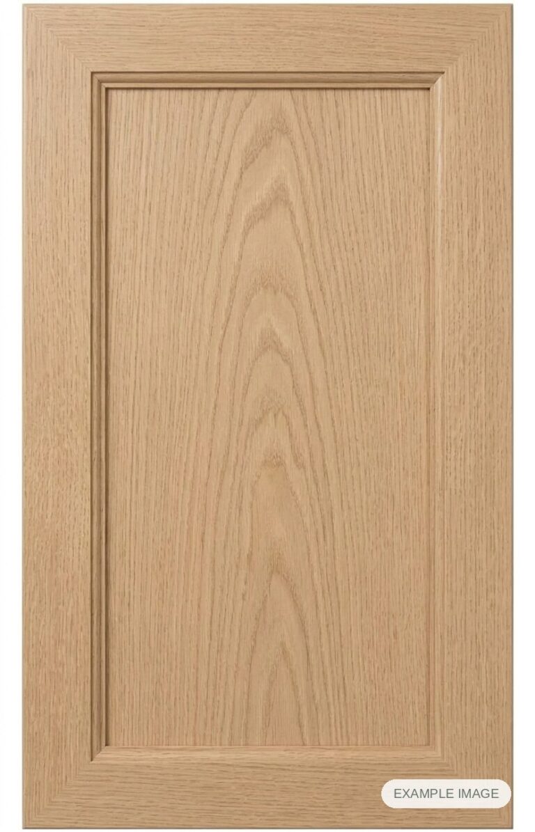 Mitered #16 Inset cabinet door in unfinished White Oak, made to size