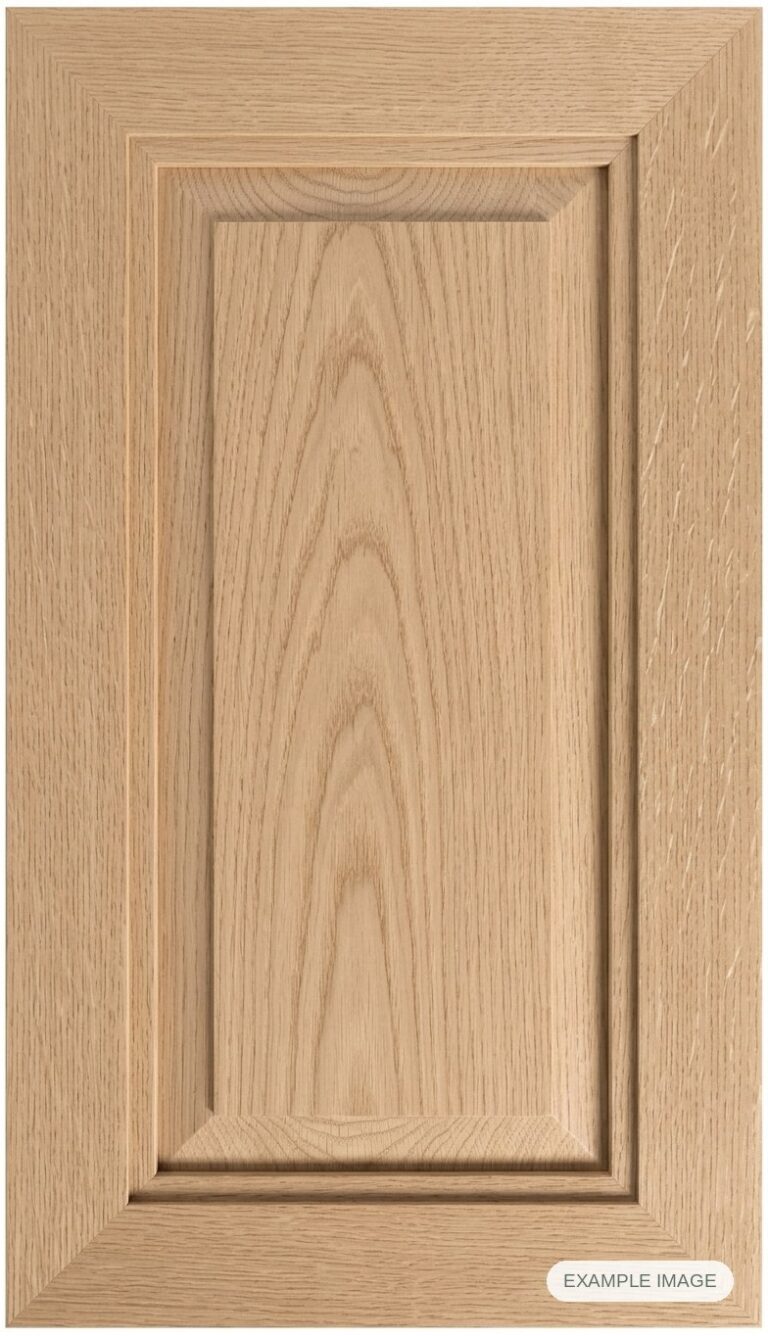 Mitered #17 Solid cabinet door in unfinished White Oak, made to size