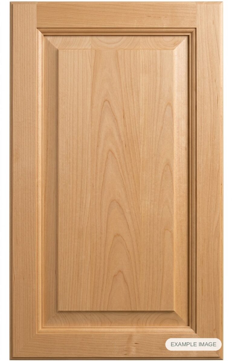 Mitered #21 Solid cabinet door in unfinished Maple Select, made to size