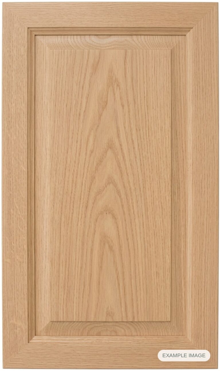 Mitered #22 Inset cabinet door in unfinished White Oak, made to size