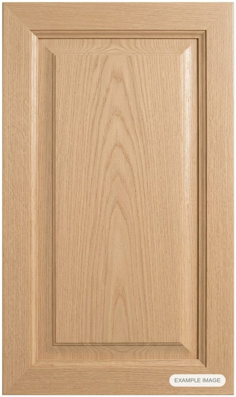 Mitered #22 Solid cabinet door in unfinished White Oak, made to size