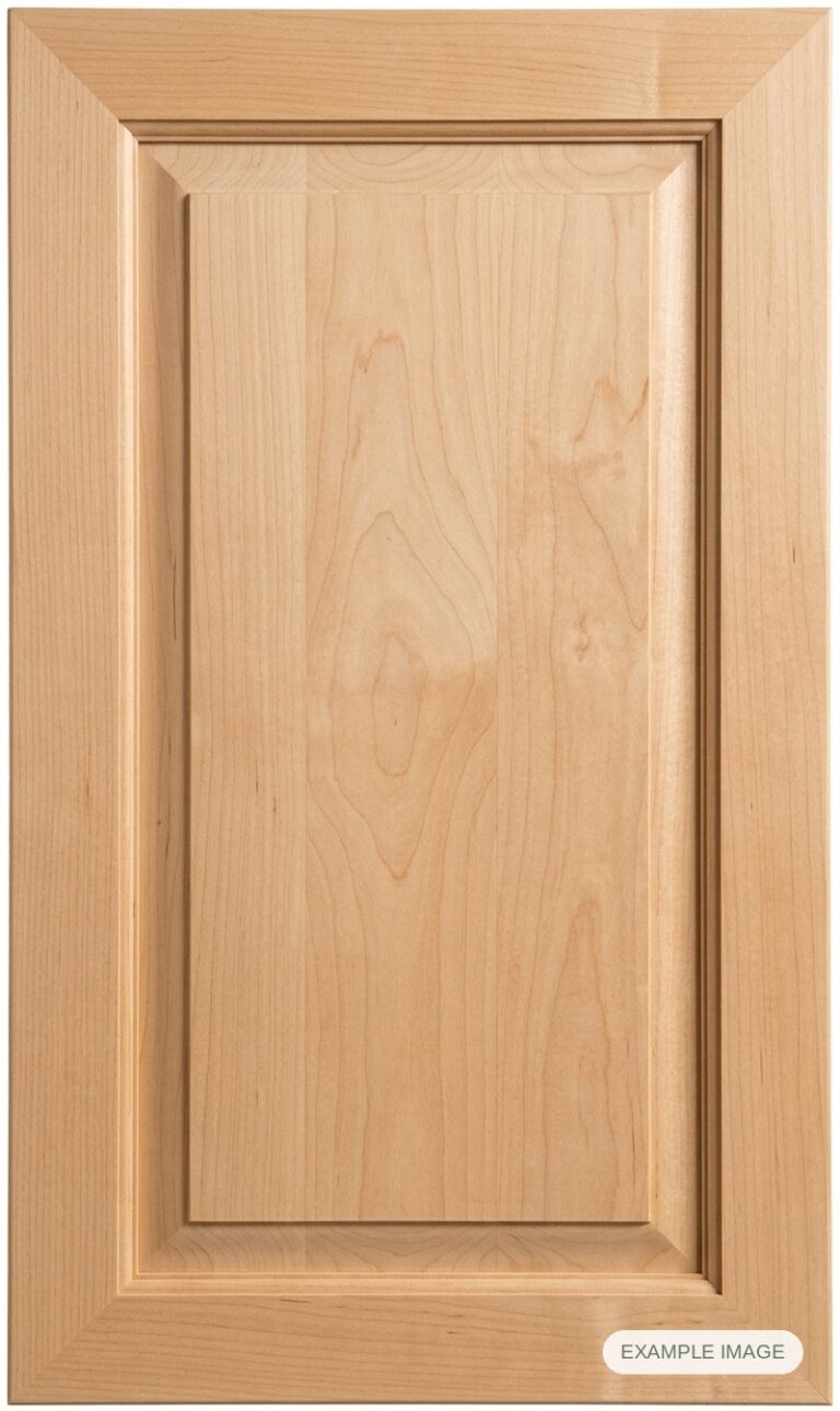 Mitered #23 Solid cabinet door in unfinished Maple Select, made to size