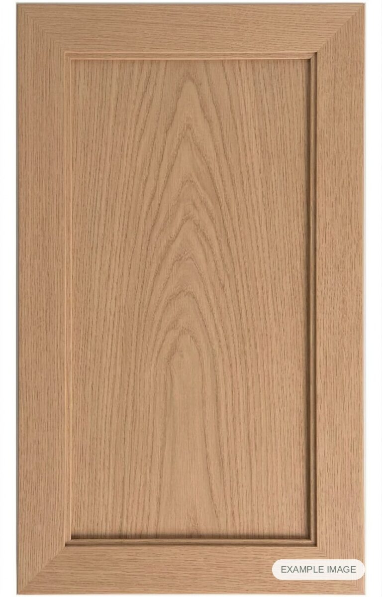 Mitered #5 Inset cabinet door in unfinished White Oak, made to size