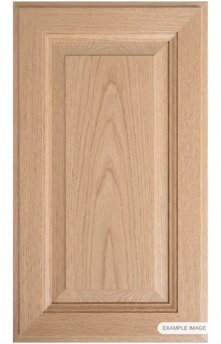 Mitered #6 Inset cabinet door in unfinished White Oak, made to size