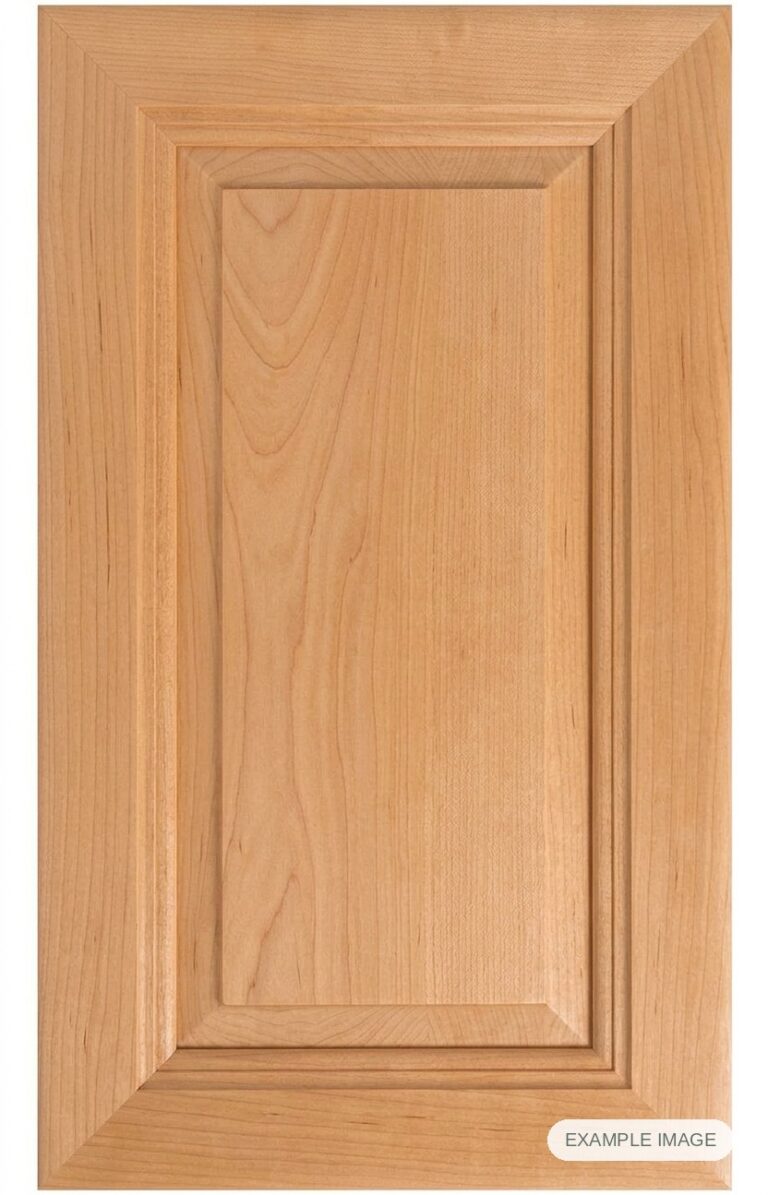 Mitered #7 Solid cabinet door in unfinished Maple Select, made to size