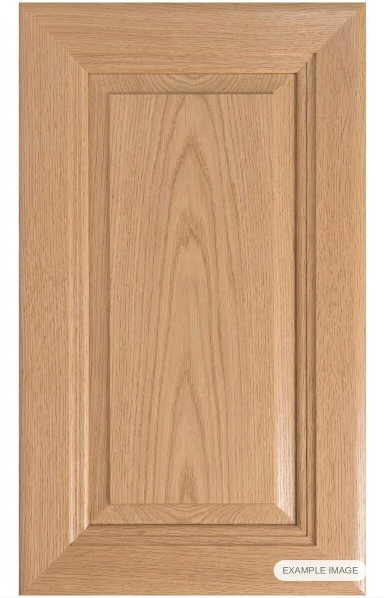 Mitered #7 Solid cabinet door in unfinished White Oak, made to size