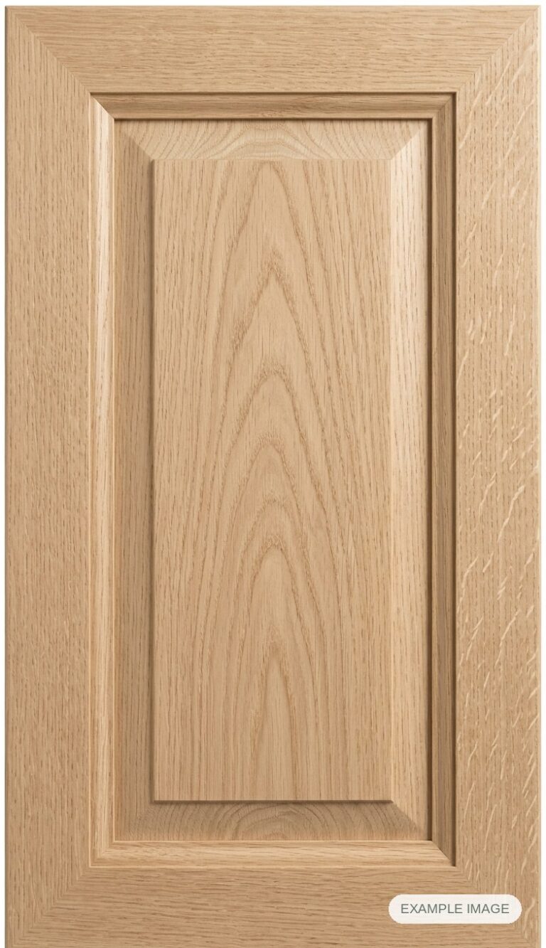 Mitered #8 Inset cabinet door in unfinished White Oak, made to size