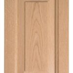 Mitered #8 Solid cabinet door in unfinished White Oak, made to size
