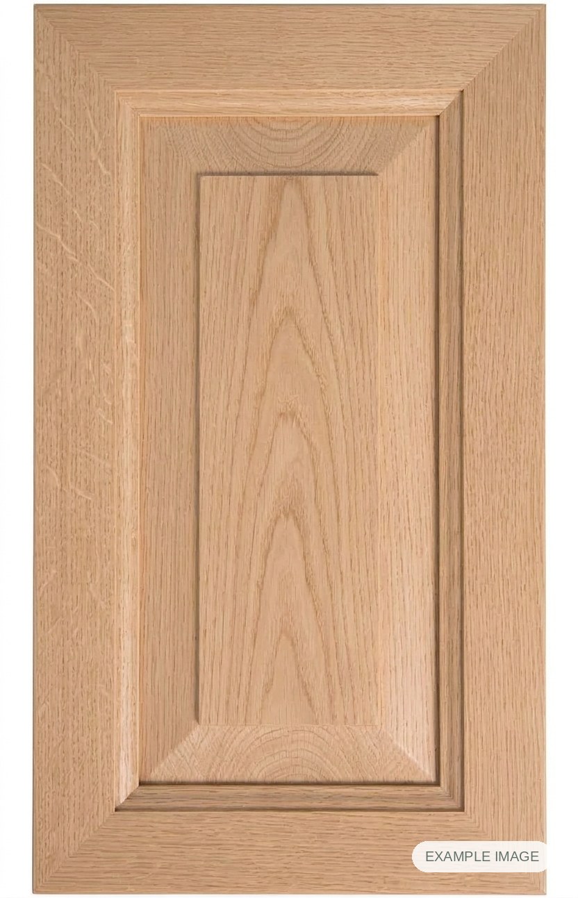 Mitered #8 Solid cabinet door - White Oak Mitered #8 Solid cabinet door in unfinished White Oak, made to size