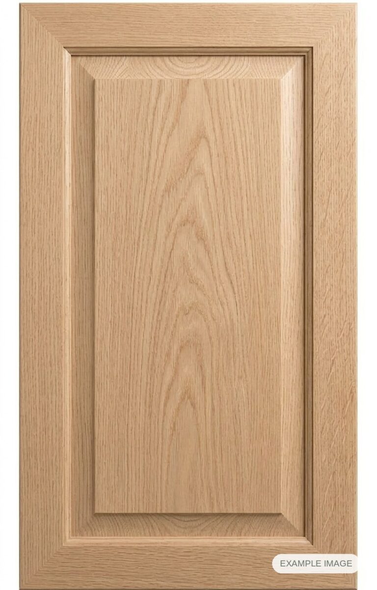 Monaco cabinet door in unfinished White Oak, made to size
