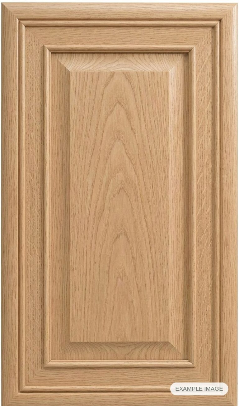 Monterey cabinet door in unfinished White Oak, made to size
