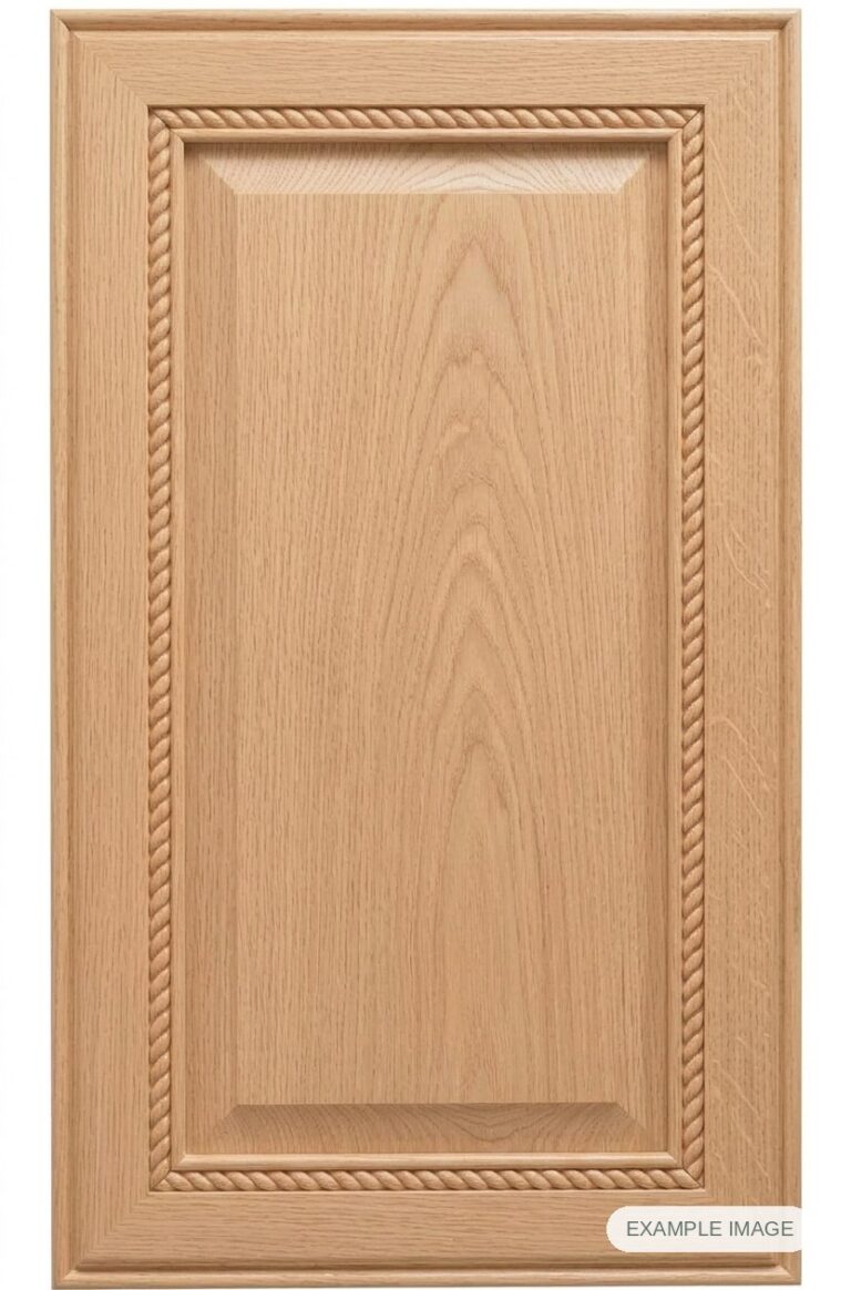 Nantucket cabinet door in unfinished White Oak, made to size