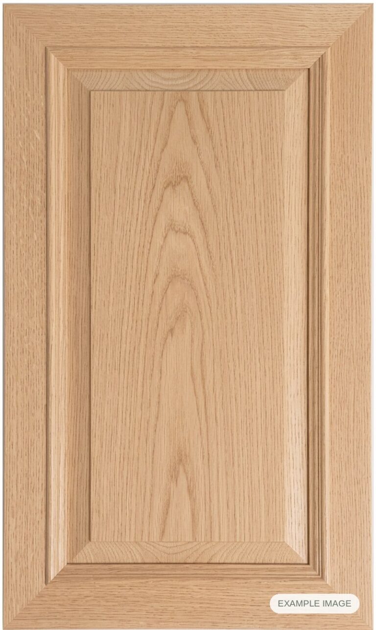 Naples Solid cabinet door in unfinished White Oak, made to size