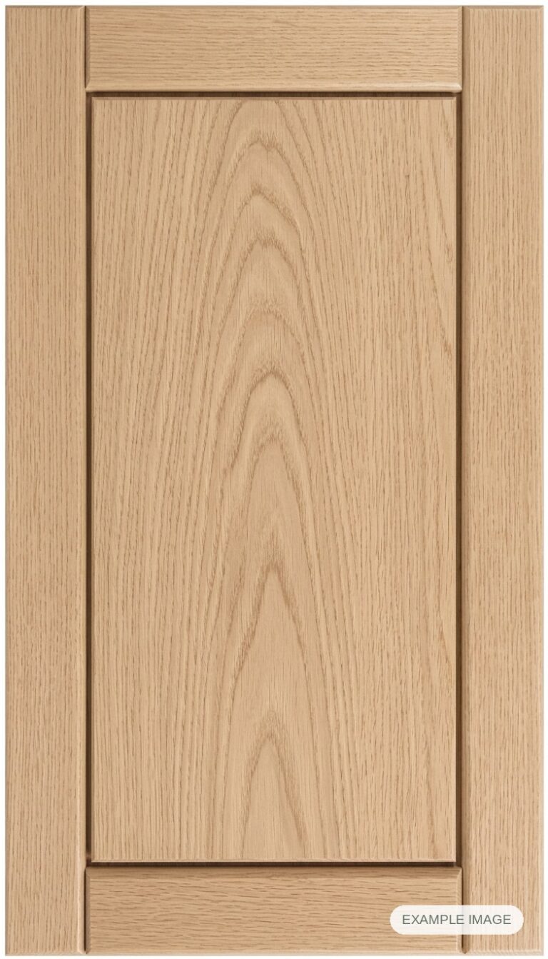 Nobil Solid cabinet door in unfinished White Oak, made to size