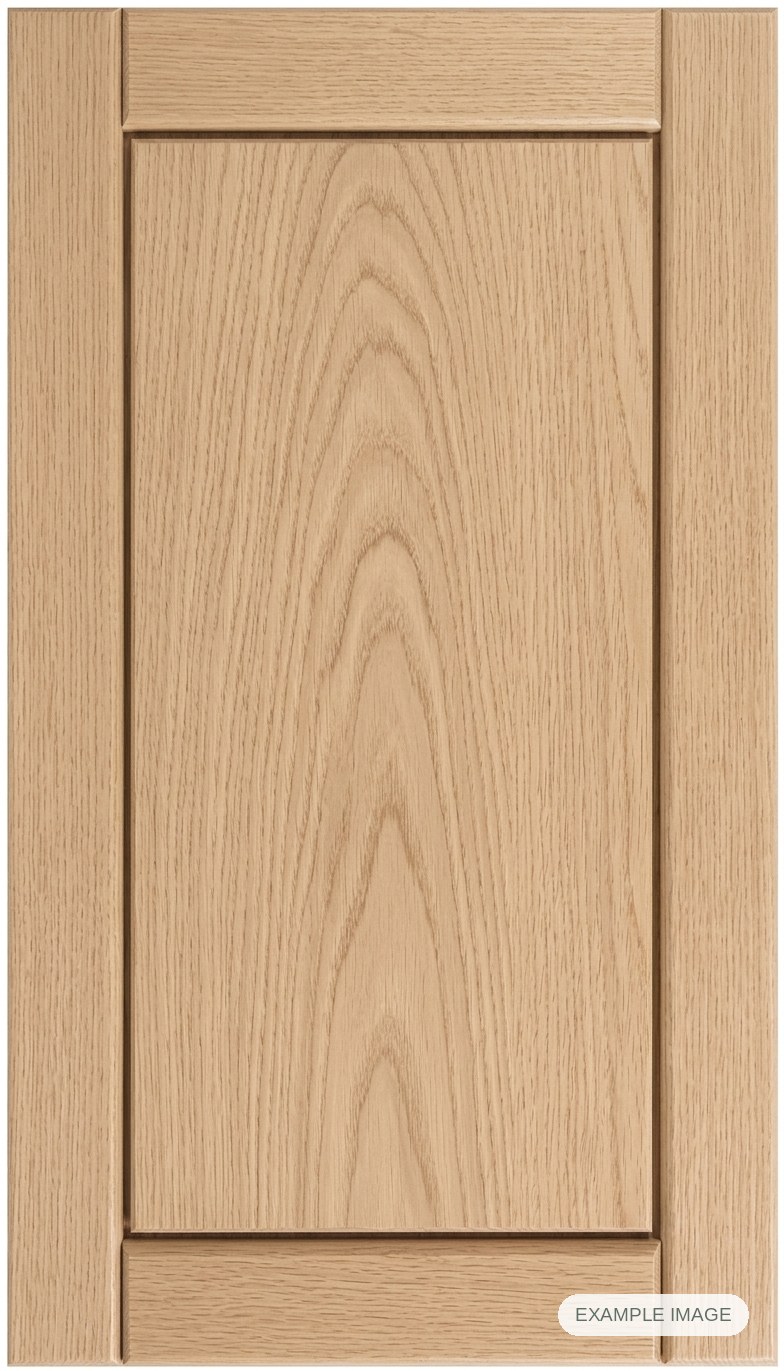 Nobil Solid cabinet door - White Oak Nobil Solid cabinet door in unfinished White Oak, made to size