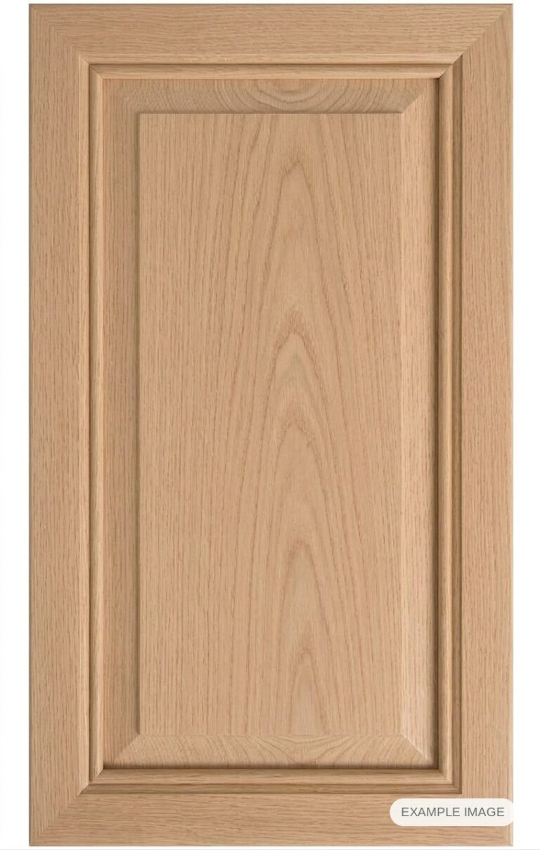 Normandy cabinet door in unfinished White Oak, made to size
