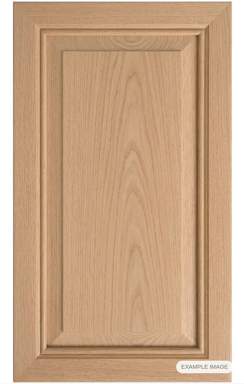 Normandy cabinet door - White Oak Normandy cabinet door in unfinished White Oak, made to size