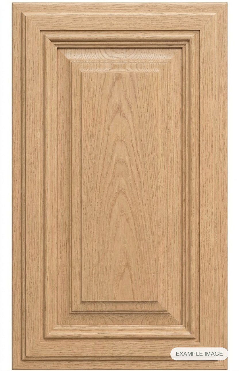 Olympian cabinet door - White Oak Olympian cabinet door in unfinished White Oak, made to size
