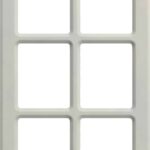 OP-712 (6 Lites) thermofoil cabinet door in Fashion Grey, made to your sizes
