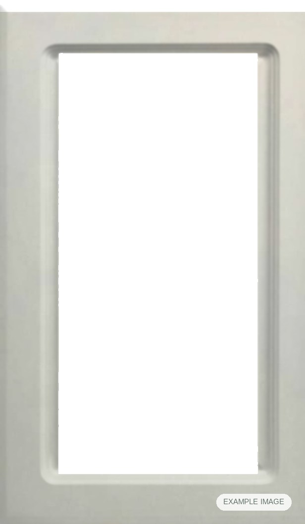 OPR-1 Glass thermofoil cabinet door in Fashion Grey, made to your sizes