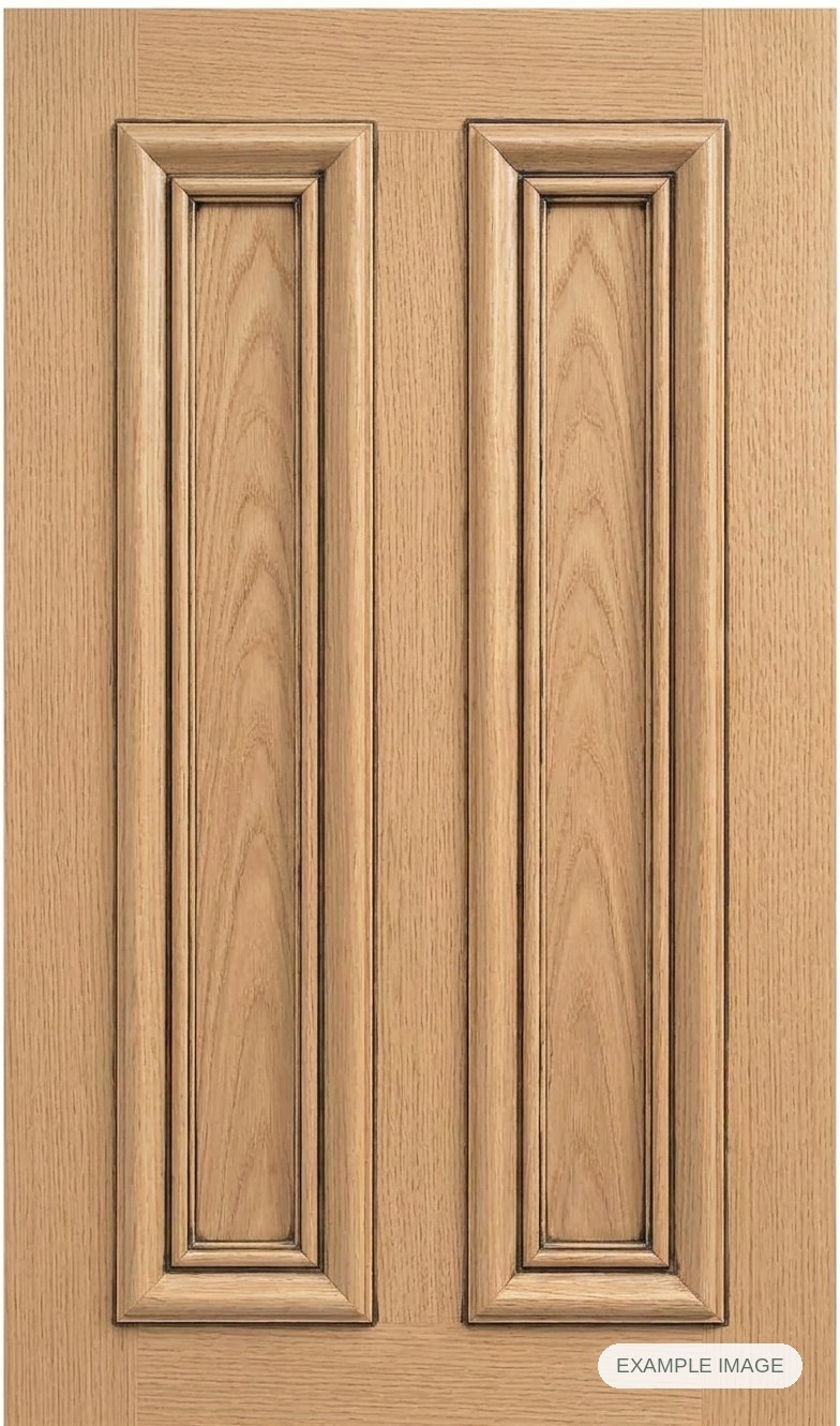Pleasanton cabinet door - White Oak Pleasanton cabinet door in unfinished White Oak, made to size