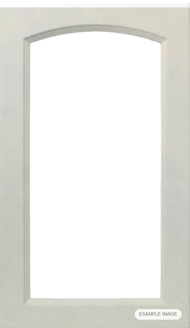 Rogue Juliano Glass thermofoil cabinet door in Fashion Grey, made to your sizes