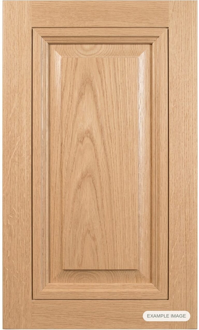 San Clemente cabinet door in unfinished White Oak, made to size
