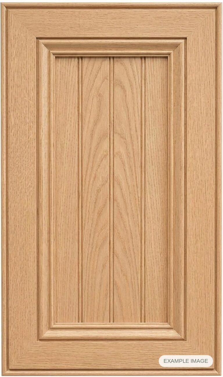 San Fernando cabinet door in unfinished White Oak, made to size