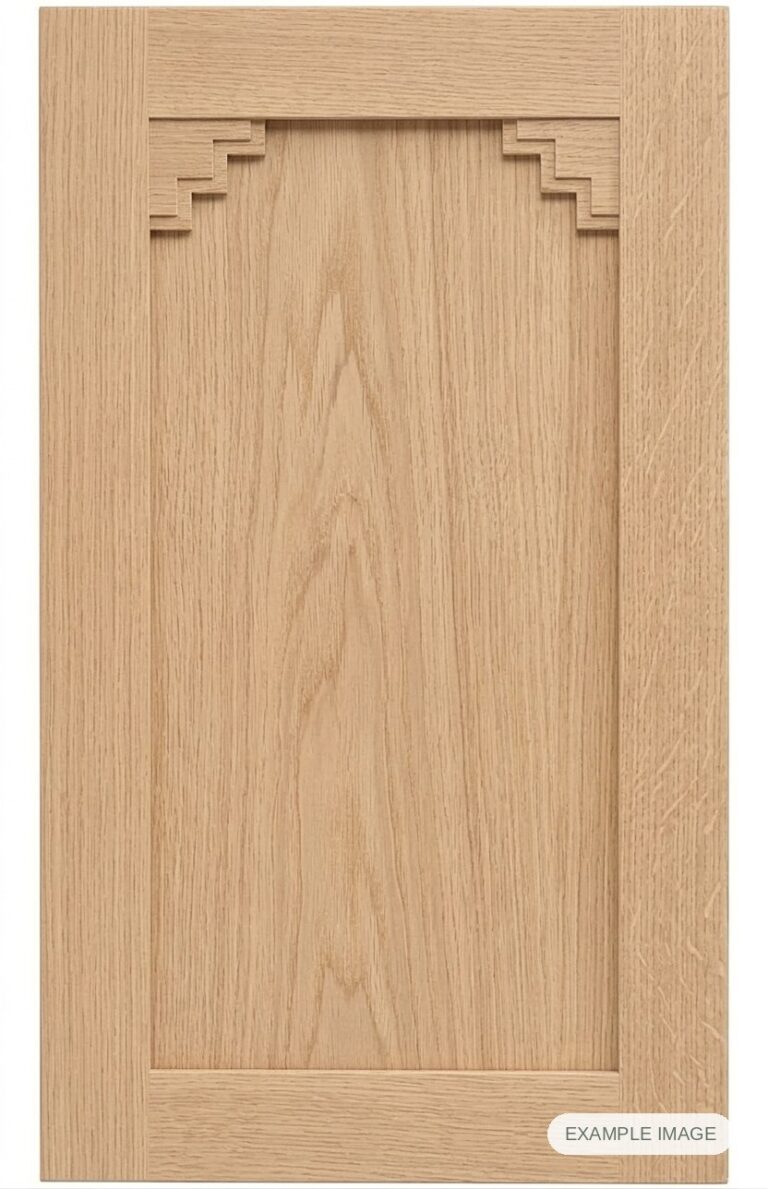 Santa Fe (Inset Panel) cabinet door in unfinished White Oak, made to size