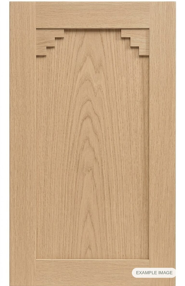 Santa Fe (Solid Panel) cabinet door in unfinished White Oak, made to size
