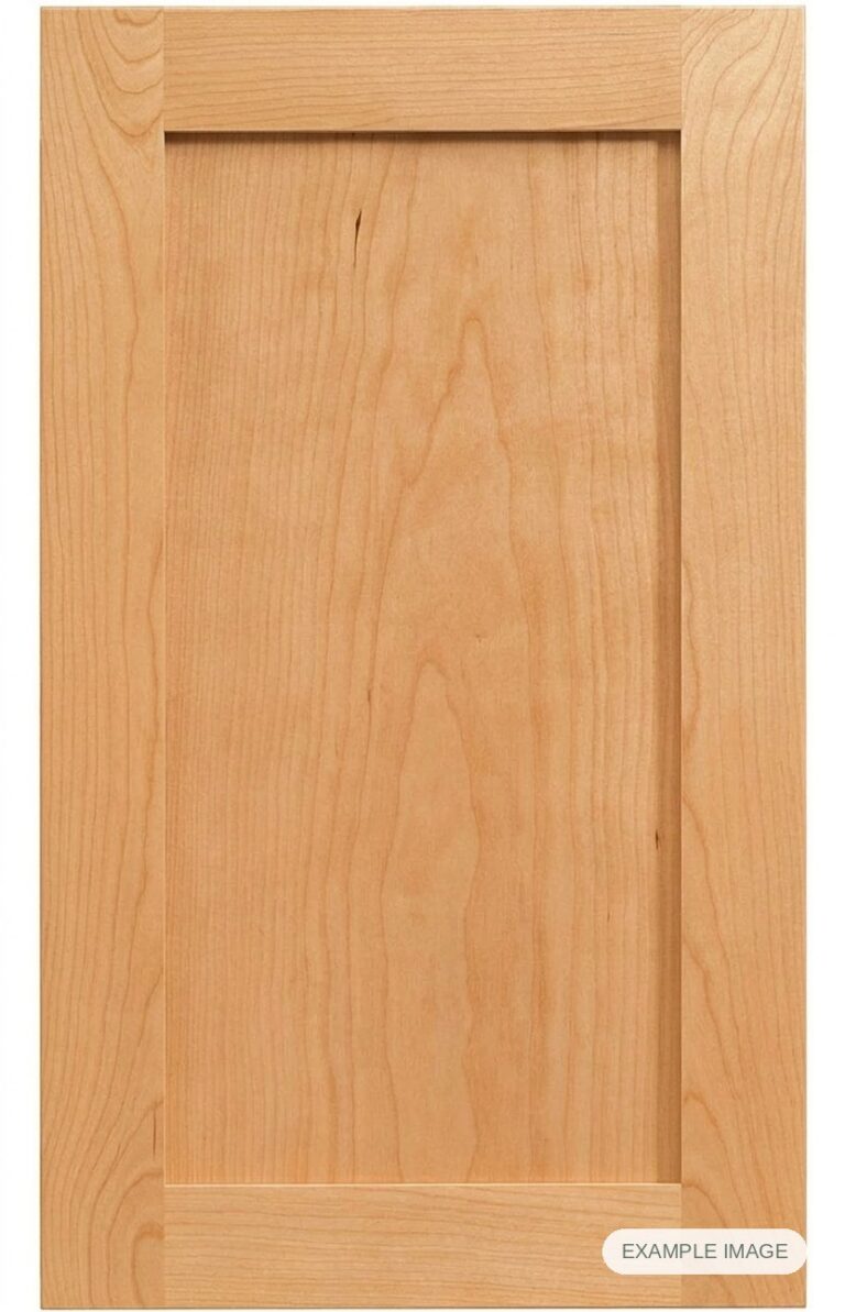 Shaker cabinet door in unfinished Maple Select, made to size