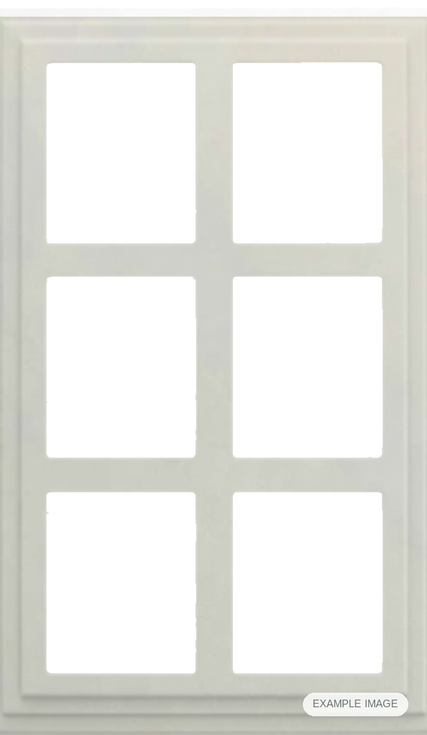 Shaker RTF (6 Lites) thermofoil cabinet door in Fashion Grey, made to your sizes