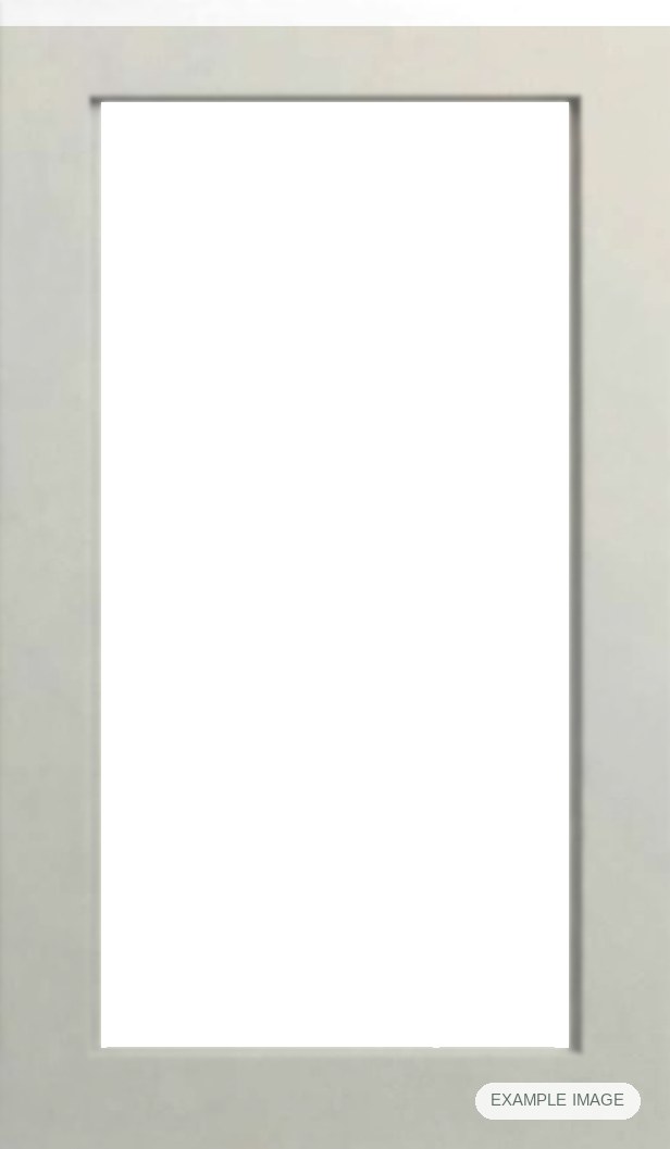 Shaker RTF Glass thermofoil cabinet door in Fashion Grey, made to your sizes