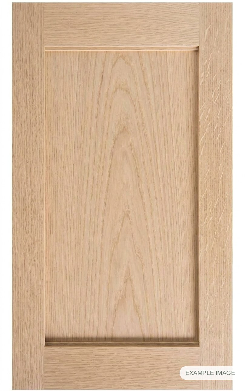 Teton Solid cabinet door - White Oak Teton Solid cabinet door in unfinished White Oak, made to size