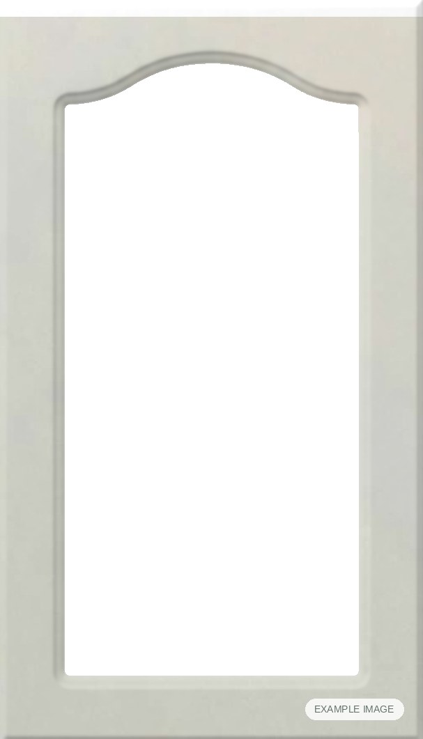 Tulalip Liberty Glass thermofoil cabinet door in Fashion Grey, made to your sizes