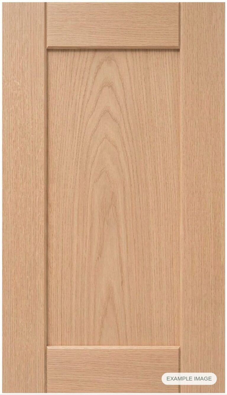Tuscan Solid cabinet door in unfinished White Oak, made to size