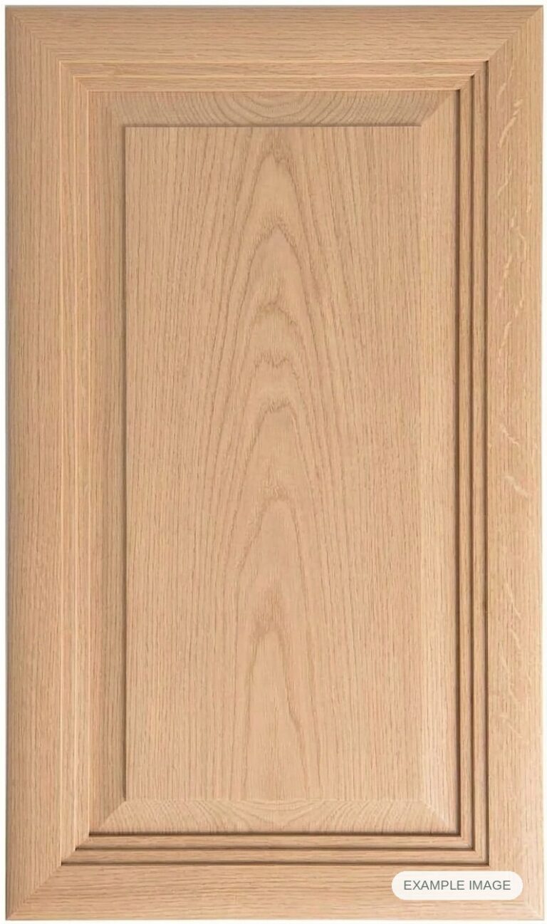 Victoria cabinet door in unfinished White Oak, made to size